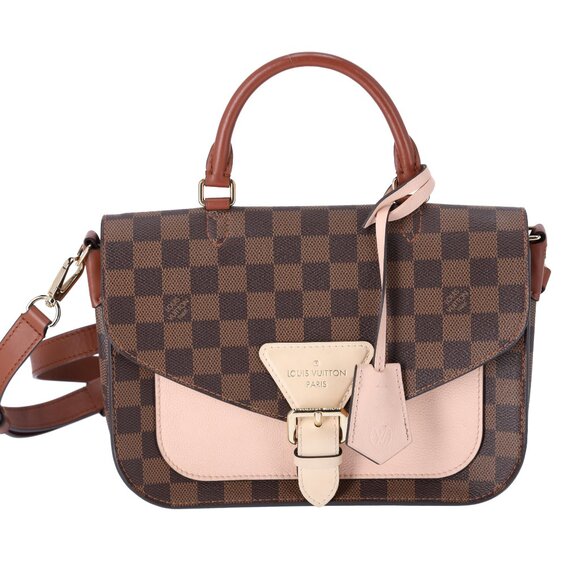 Louis Vuitton Beaumarchais Top Handle Bag Handbag Brown Damier Ebene Pink - Picture 3 of 15